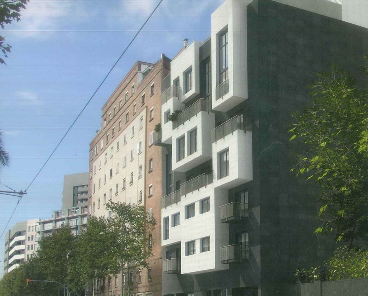 Fachada de la promoción Diagonal 98, en Barcelona